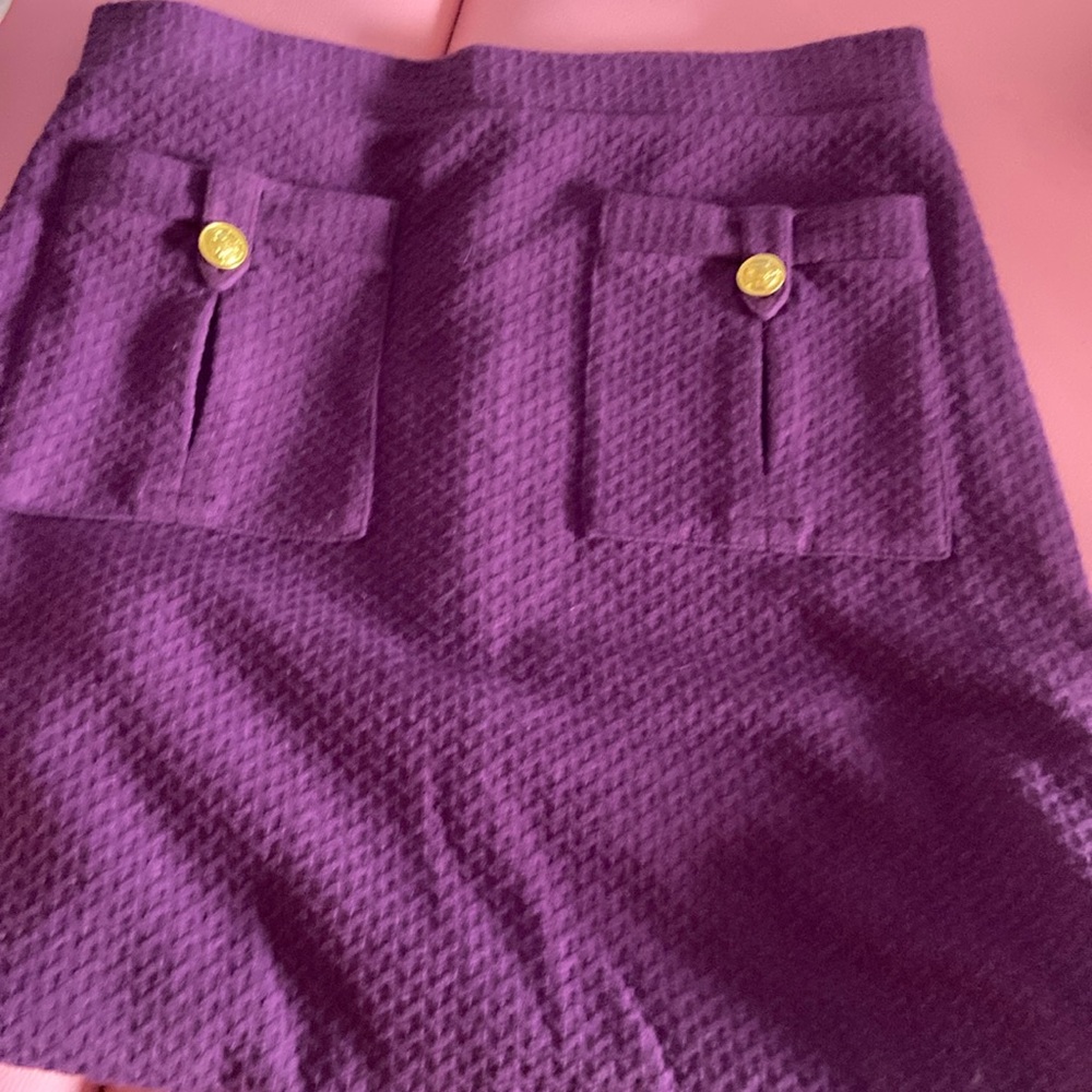 Purple knit pencil skirt anthropologie